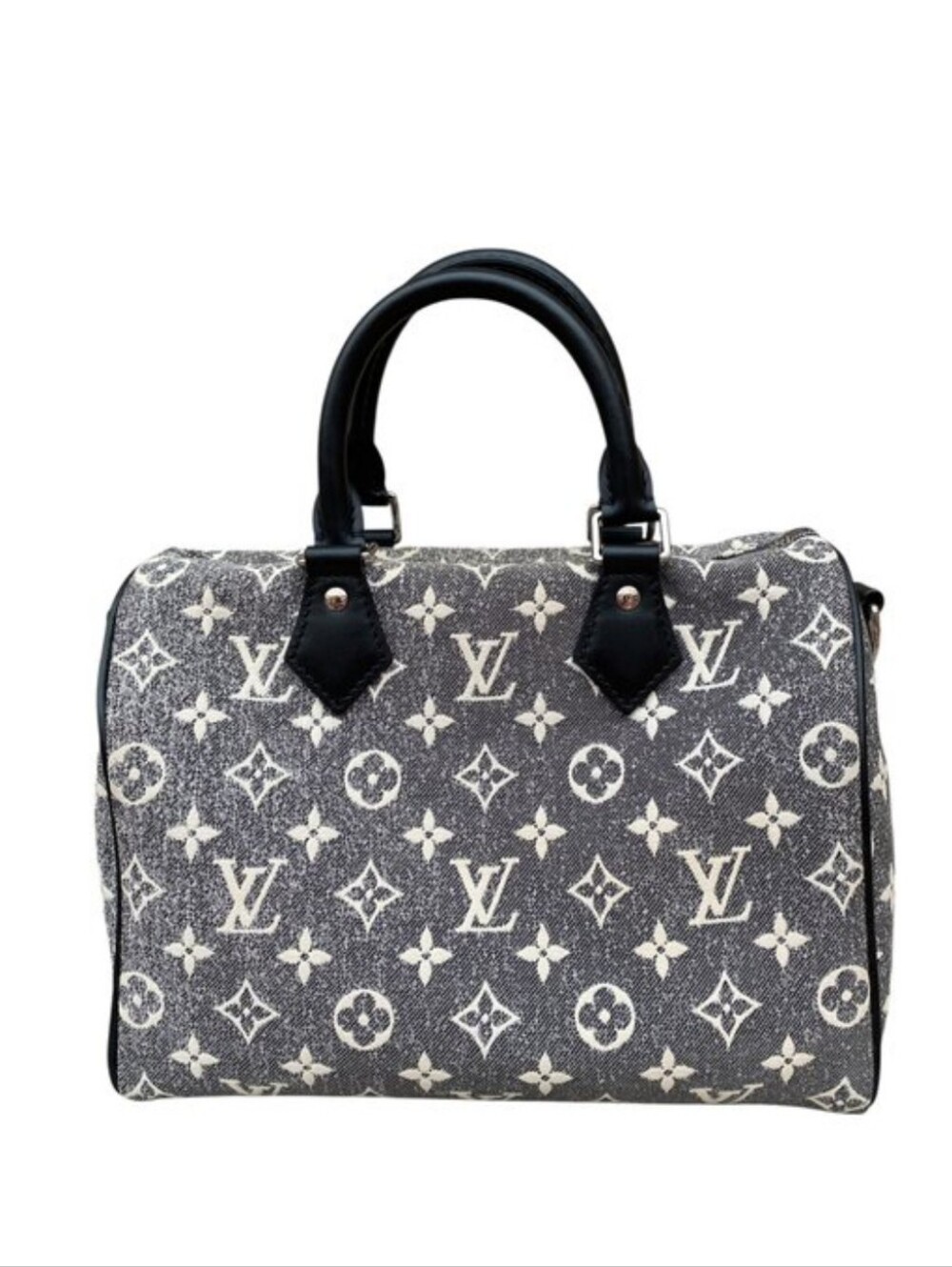 Limited Edition Louis Vuitton Denim Monogram Jacquard Speedy Bandouliere 25